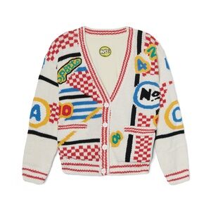No! Jeans knit patch cardigan